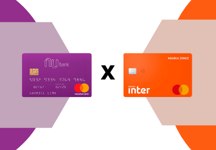 Veja o comparativo entre os cartões Inter e Nubank Fimaster