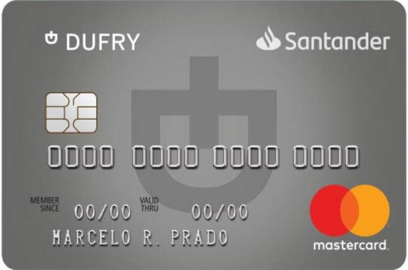 Cartão de crédito Dufry Santander Mastercard.