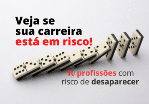 Peças de dominó caindo representando as 10 profissões que podem deixar de existir.