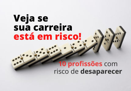 Peças de dominó caindo representando as 10 profissões que podem deixar de existir.