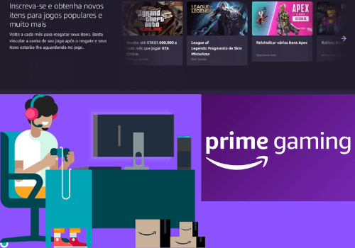 Amazon prime gaming, imagem ilustrativa.