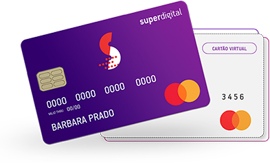cartão de crédito físico Mastercard, conta Superdigital Santander e cartão de crédito virtual.