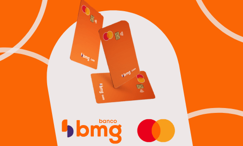 três Cartões de Crédito para negativados BMG, Mastercard com pagamento por aproximação.