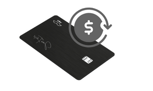 Cartão de Crédito da Rappi RappiCard com símbolo de cashback.
