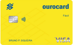 cartão de crédito VISA OuroCard fácil do banco do Brasil com pagamento por aproximação.