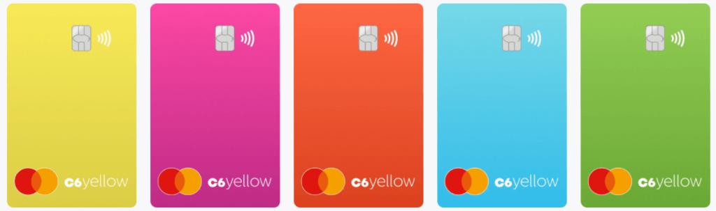 C6 yellow opções do cartão de débito