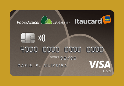 Cartão de crédito Visa Itaucard Pão de Açúcar mais Gold