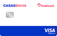 Cartão de crédito Bradescard Casas Bahia Visa Platinum.
