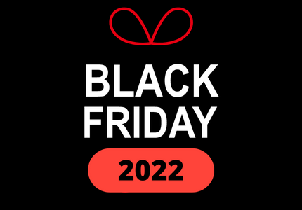 Símbolo da Black Friday 2022, com laço acima.