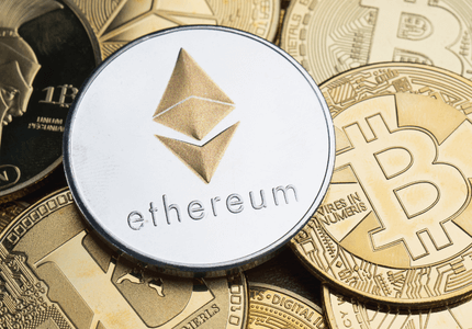 Demonstrações de criptomoedas famosas, como o Bitcon e a Etherium.