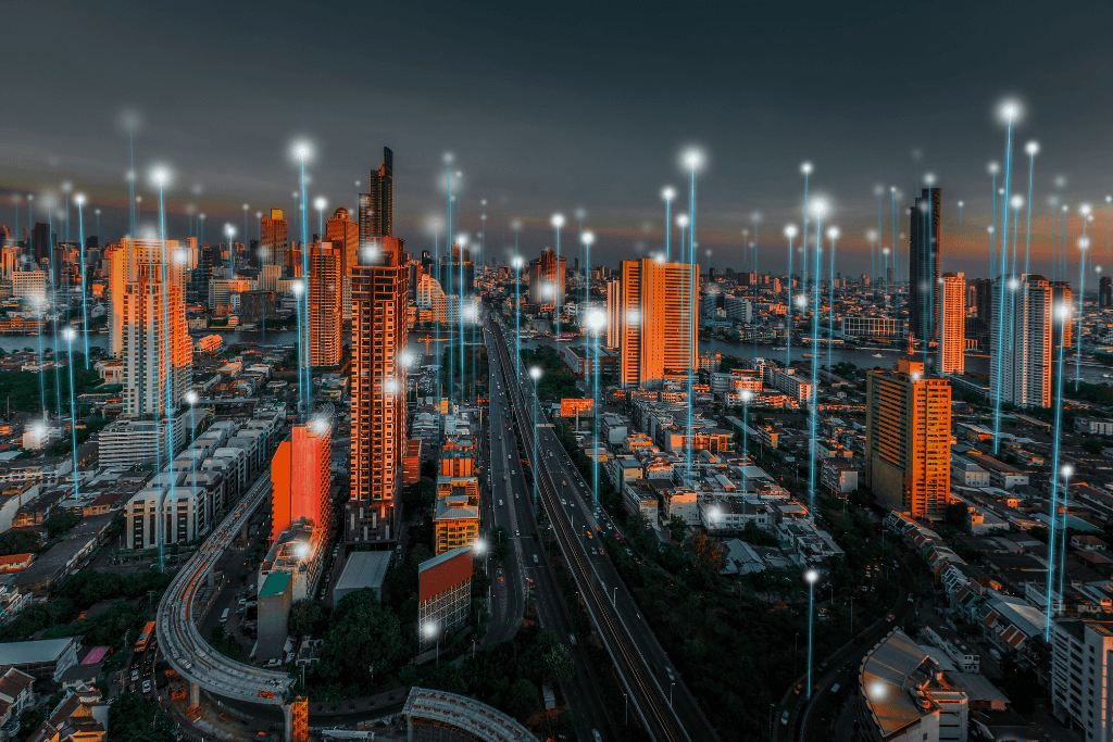 Cidade conectada pela internet 5G