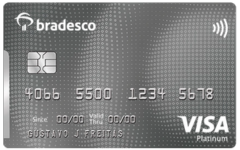 Cartão de crédito Bradesco Visa Platinum