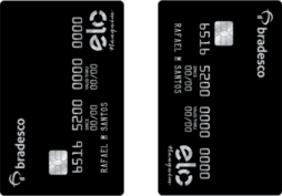 Dois cartões de crédito Bradesco Elo Nanquim