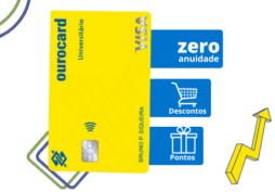 Cartão de crédito Ourocard Universitário.